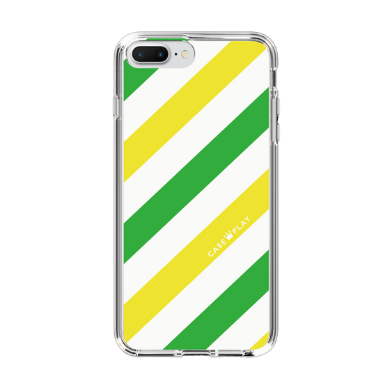 スリムプロテクションケース［ Big Stripe - Green × Yellow ］