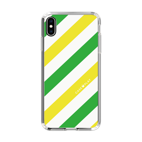 スリムプロテクションケース［ Big Stripe - Green × Yellow ］