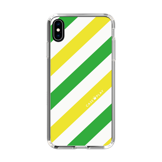 スリムプロテクションケース［ Big Stripe - Green × Yellow ］