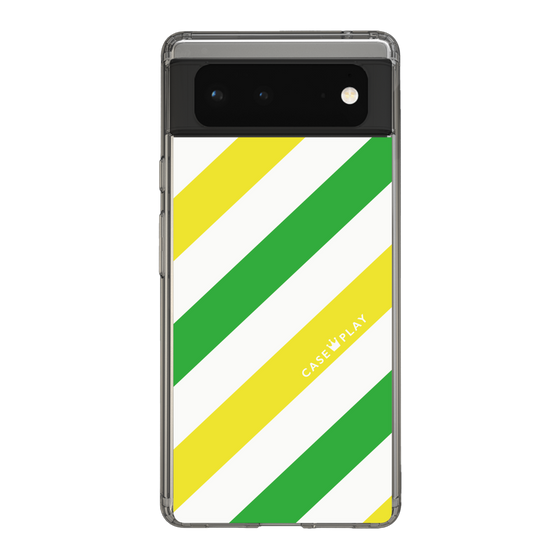 スリムプロテクションケース［ Big Stripe - Green × Yellow ］