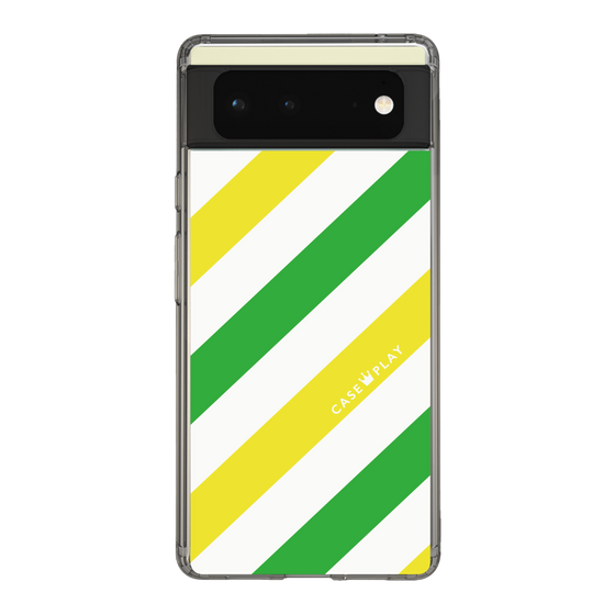 スリムプロテクションケース［ Big Stripe - Green × Yellow ］