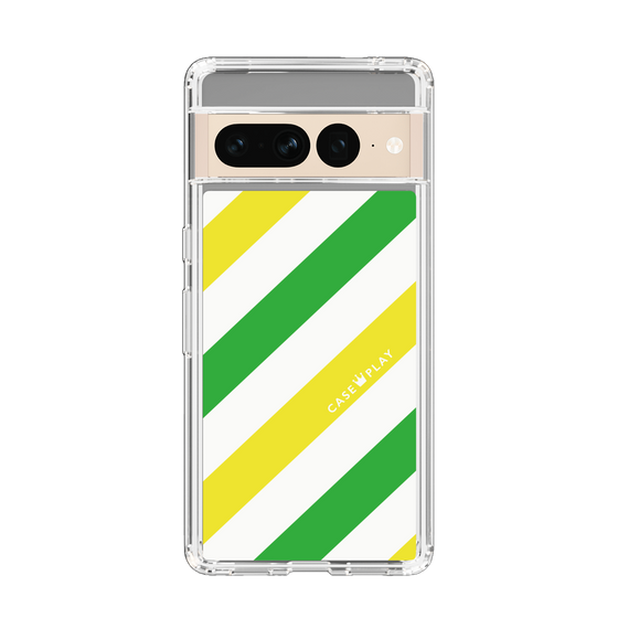 スリムプロテクションケース［ Big Stripe - Green × Yellow ］