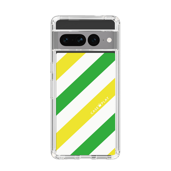 スリムプロテクションケース［ Big Stripe - Green × Yellow ］