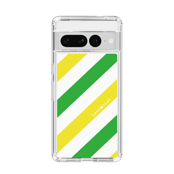 スリムプロテクションケース［ Big Stripe - Green × Yellow ］