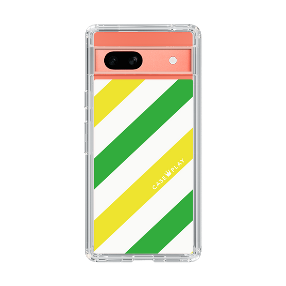 スリムプロテクションケース［ Big Stripe - Green × Yellow ］