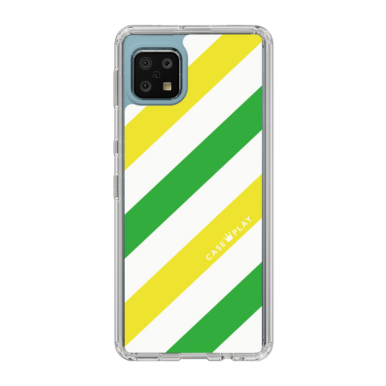 スリムプロテクションケース［ Big Stripe - Green × Yellow ］