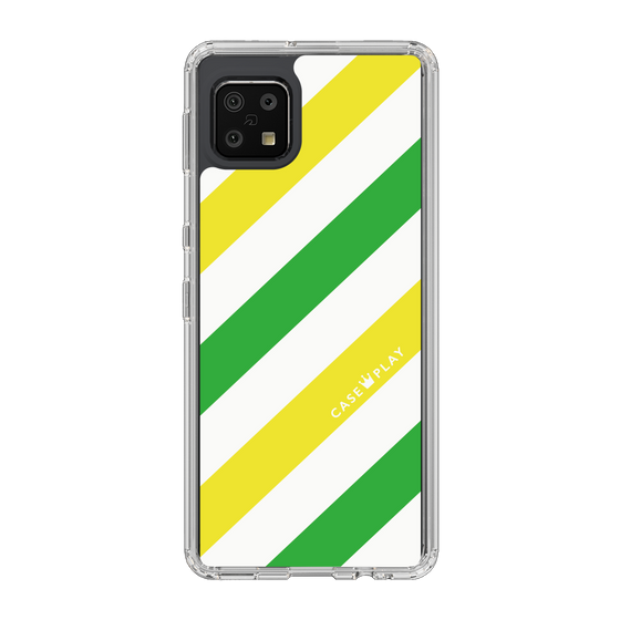 スリムプロテクションケース［ Big Stripe - Green × Yellow ］