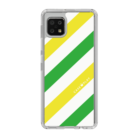 スリムプロテクションケース［ Big Stripe - Green × Yellow ］