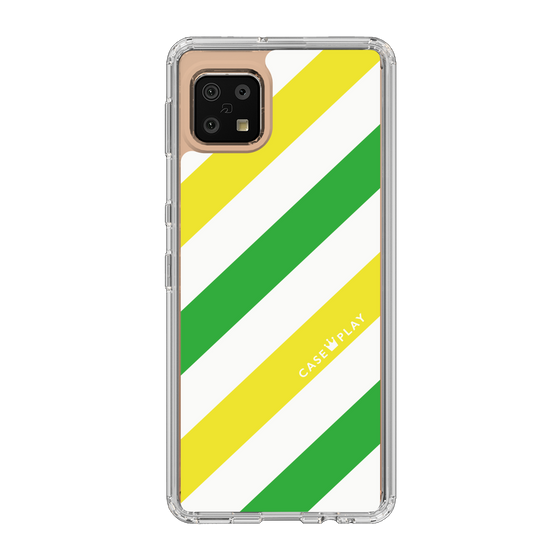 スリムプロテクションケース［ Big Stripe - Green × Yellow ］