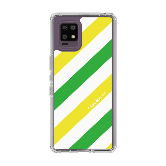 スリムプロテクションケース［ Big Stripe - Green × Yellow ］