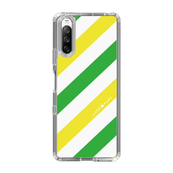 スリムプロテクションケース［ Big Stripe - Green × Yellow ］