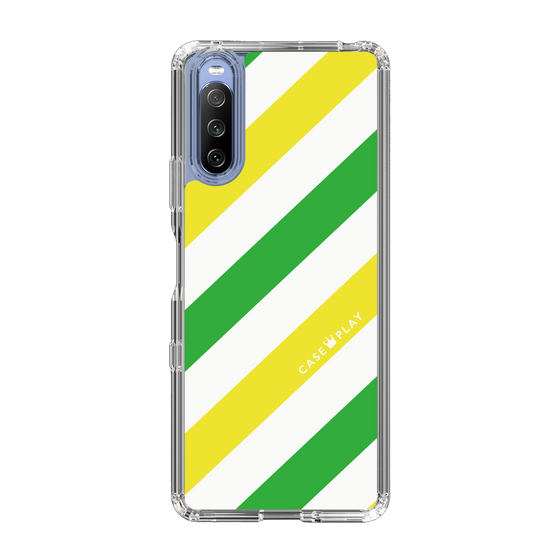 スリムプロテクションケース［ Big Stripe - Green × Yellow ］