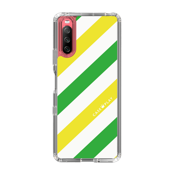 スリムプロテクションケース［ Big Stripe - Green × Yellow ］
