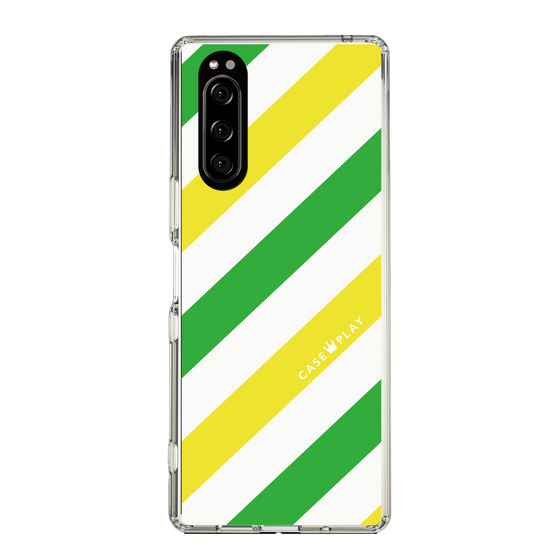 スリムプロテクションケース［ Big Stripe - Green × Yellow ］