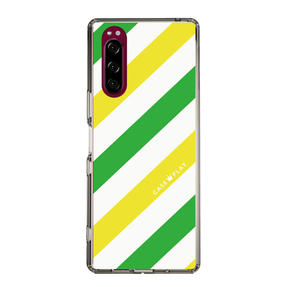 スリムプロテクションケース［ Big Stripe - Green × Yellow ］