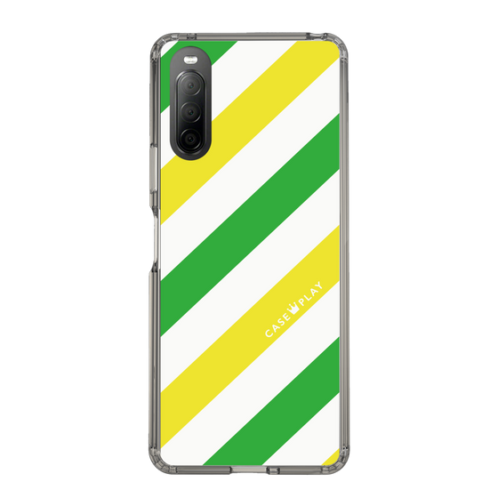 スリムプロテクションケース［ Big Stripe - Green × Yellow ］