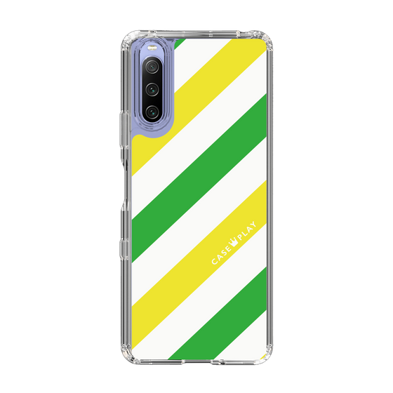 スリムプロテクションケース［ Big Stripe - Green × Yellow ］