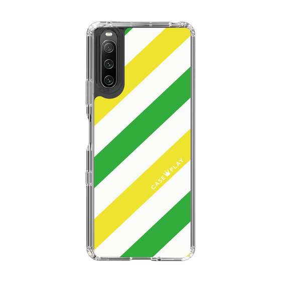 スリムプロテクションケース［ Big Stripe - Green × Yellow ］