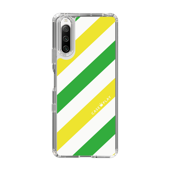 スリムプロテクションケース［ Big Stripe - Green × Yellow ］