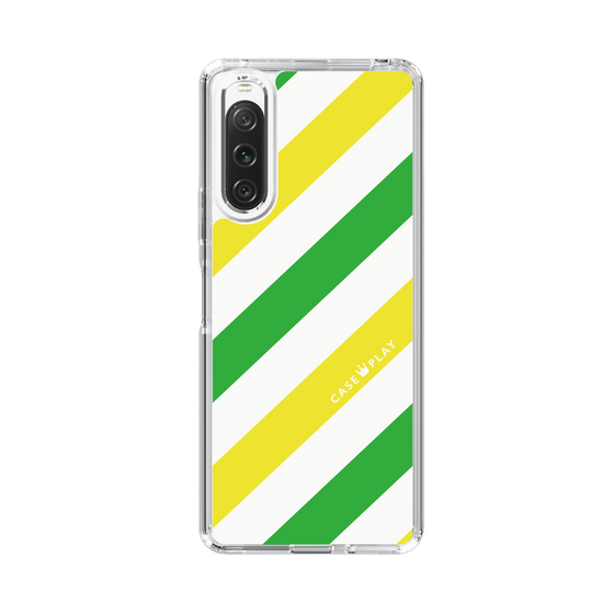 スリムプロテクションケース［ Big Stripe - Green × Yellow ］