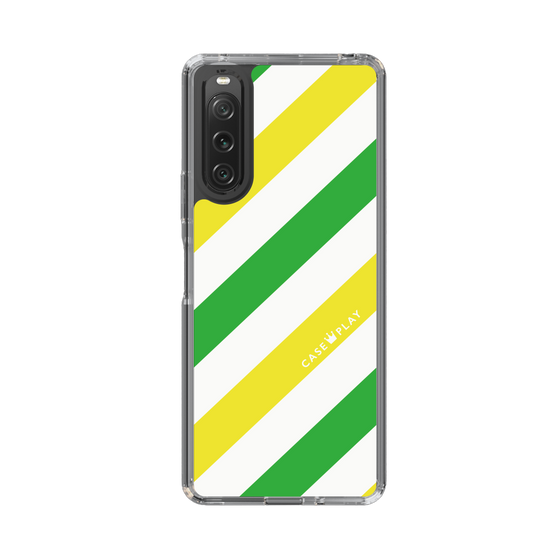 スリムプロテクションケース［ Big Stripe - Green × Yellow ］