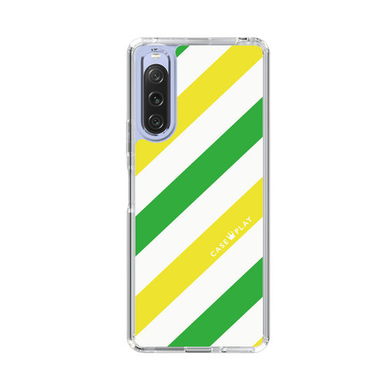 スリムプロテクションケース［ Big Stripe - Green × Yellow ］