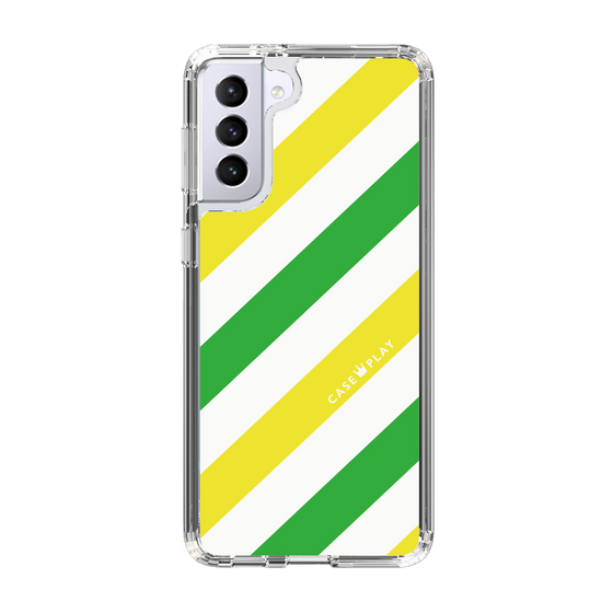 スリムプロテクションケース［ Big Stripe - Green × Yellow ］