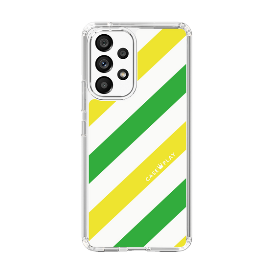 スリムプロテクションケース［ Big Stripe - Green × Yellow ］