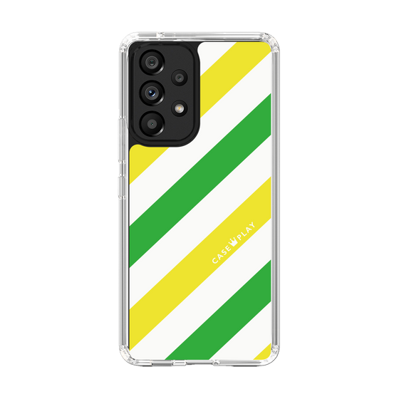 スリムプロテクションケース［ Big Stripe - Green × Yellow ］