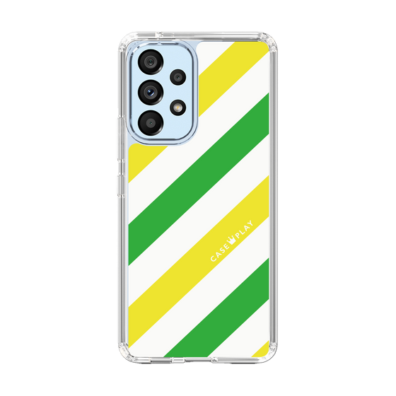 スリムプロテクションケース［ Big Stripe - Green × Yellow ］