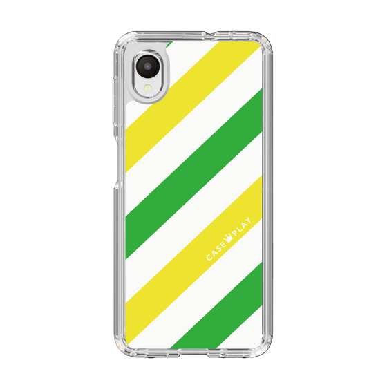 スリムプロテクションケース［ Big Stripe - Green × Yellow ］