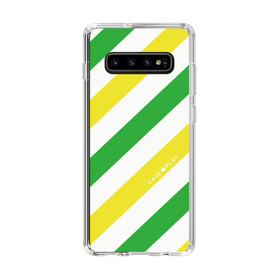 スリムプロテクションケース［ Big Stripe - Green × Yellow ］