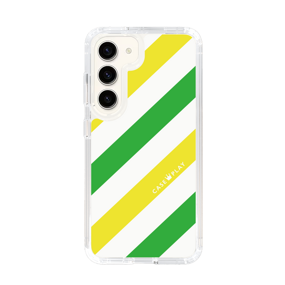 スリムプロテクションケース［ Big Stripe - Green × Yellow ］