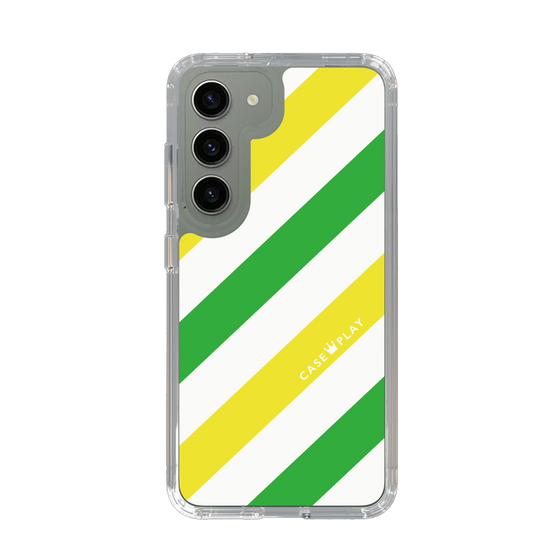 スリムプロテクションケース［ Big Stripe - Green × Yellow ］