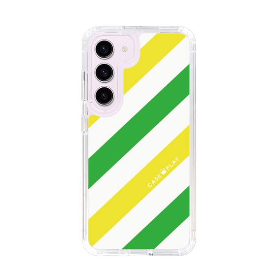 スリムプロテクションケース［ Big Stripe - Green × Yellow ］
