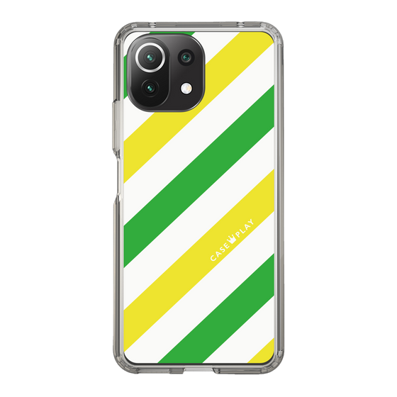 スリムプロテクションケース［ Big Stripe - Green × Yellow ］