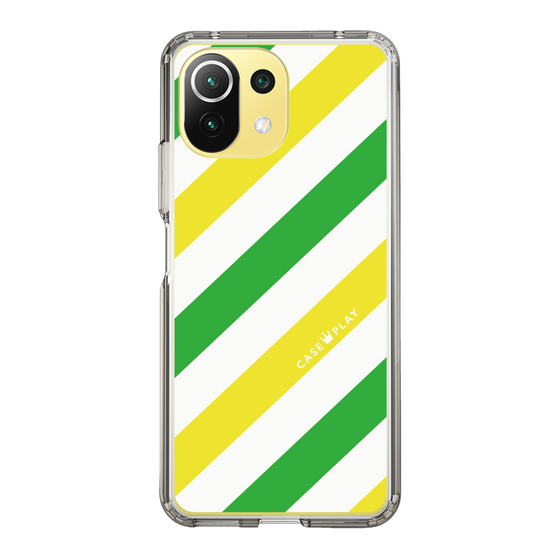 スリムプロテクションケース［ Big Stripe - Green × Yellow ］
