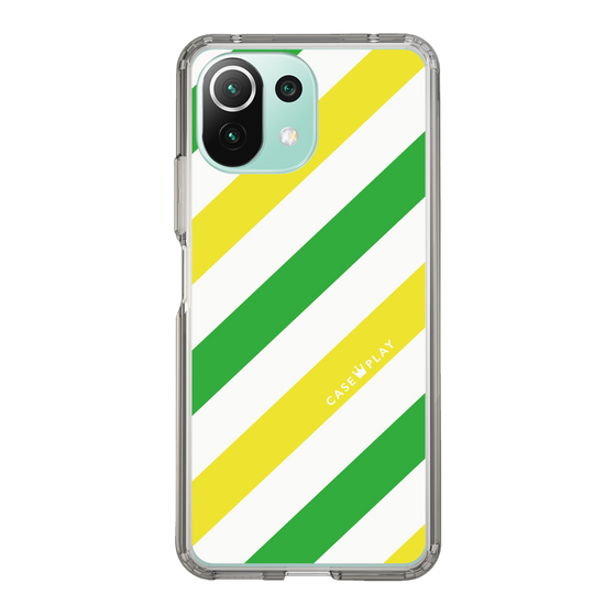 スリムプロテクションケース［ Big Stripe - Green × Yellow ］