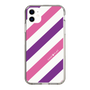 スリムプロテクションケース［ Big Stripe - Purple × Pink ］