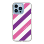 スリムプロテクションケース［ Big Stripe - Purple × Pink ］