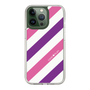 スリムプロテクションケース［ Big Stripe - Purple × Pink ］