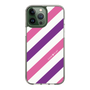 スリムプロテクションケース［ Big Stripe - Purple × Pink ］