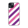 スリムプロテクションケース［ Big Stripe - Purple × Pink ］