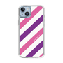 スリムプロテクションケース［ Big Stripe - Purple × Pink ］