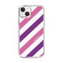 スリムプロテクションケース［ Big Stripe - Purple × Pink ］