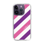 スリムプロテクションケース［ Big Stripe - Purple × Pink ］