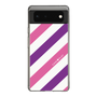 スリムプロテクションケース［ Big Stripe - Purple × Pink ］