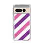 スリムプロテクションケース［ Big Stripe - Purple × Pink ］