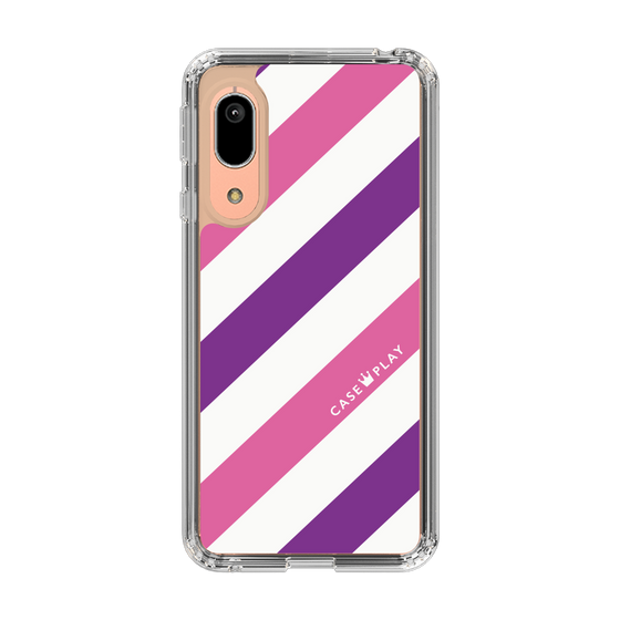 スリムプロテクションケース［ Big Stripe - Purple × Pink ］