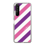 スリムプロテクションケース［ Big Stripe - Purple × Pink ］